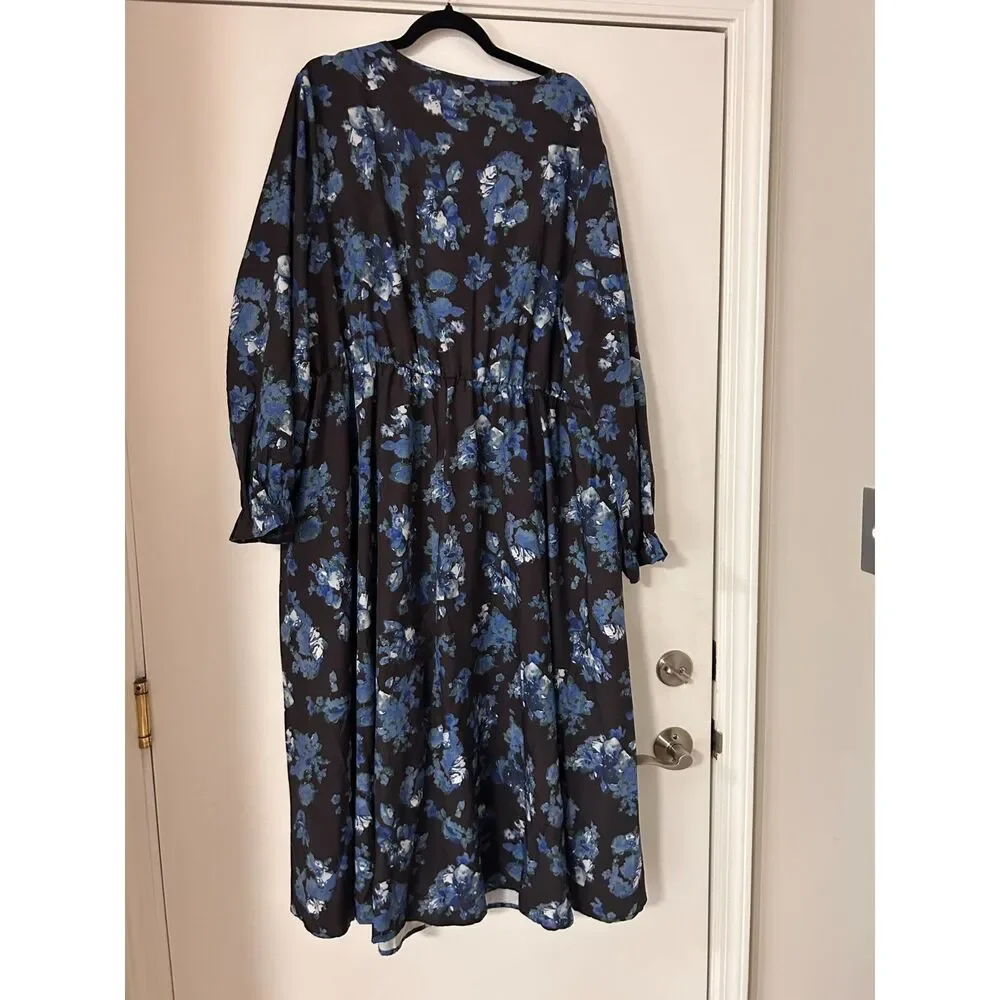 Bloomchic Silhouette Floral Print Wrap Pocket Dress NWT 22-24 - Picture 3 of 5